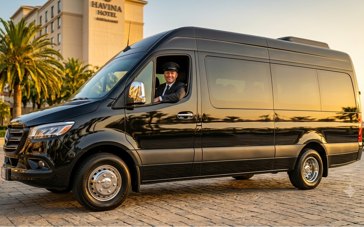 Luxury Mercedes Sprinter Party Bus – Birthday & Wedding Celebrations in Dubai