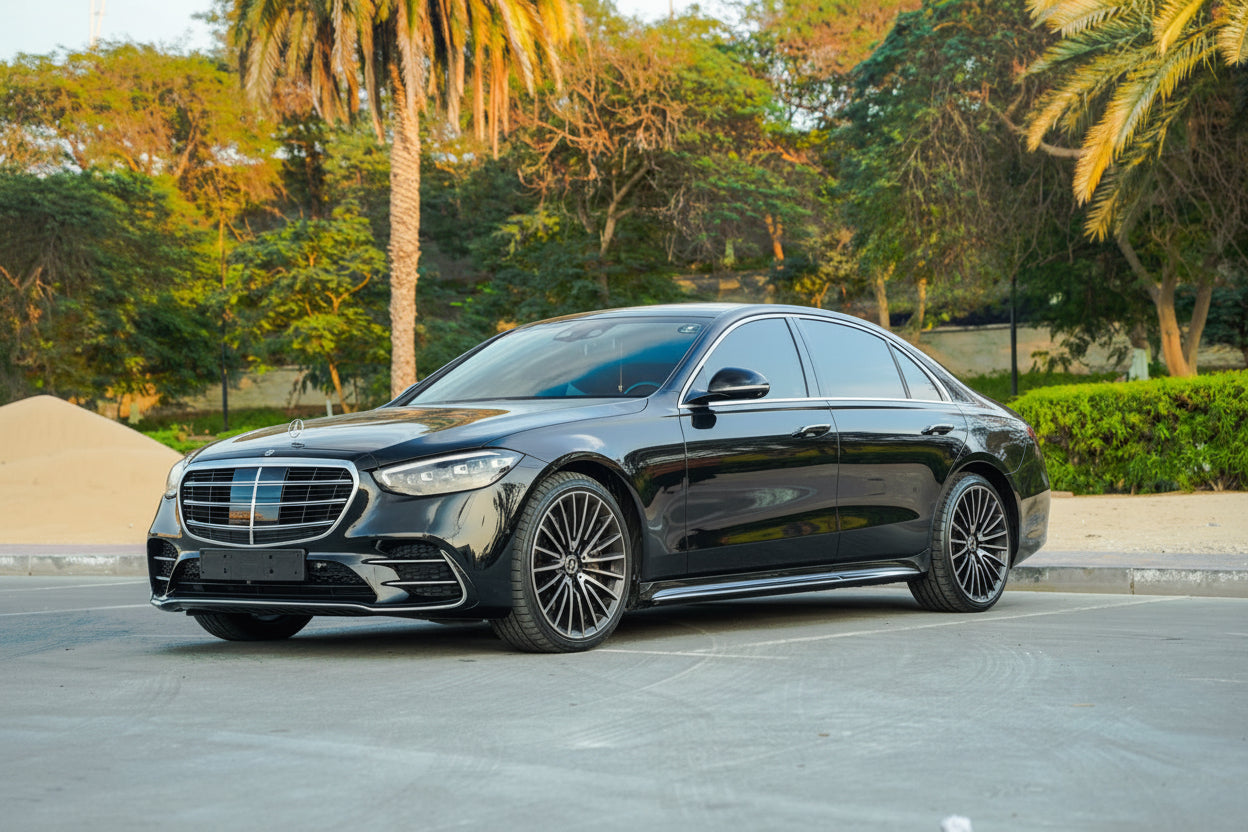 Mercedes S Class for Airport pickup and droop off.